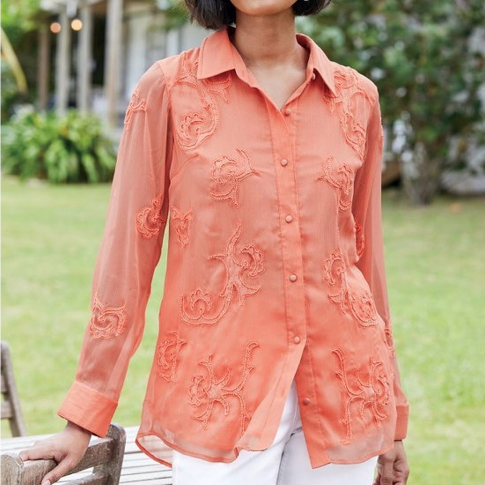 Soft Surroundings Savannah Embellished Tunic Size M